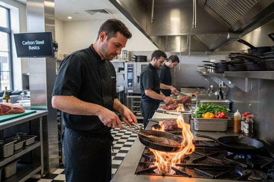 carbon steel steakhouse kitchen