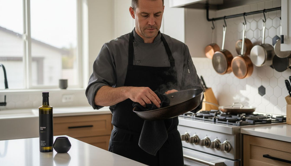 drying carbon steel pan