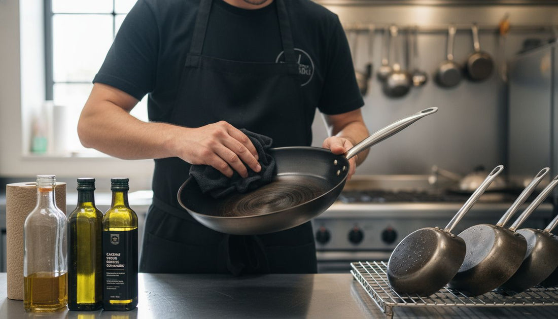 carbon steel pan drying