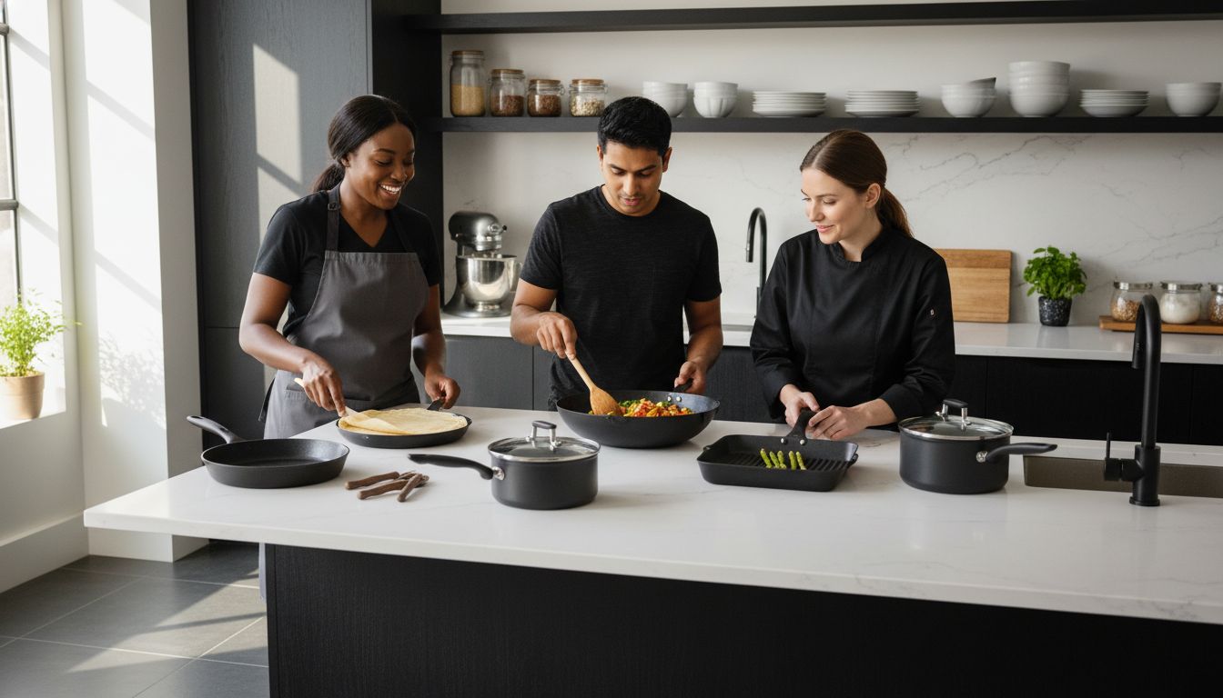 pan variety cooking