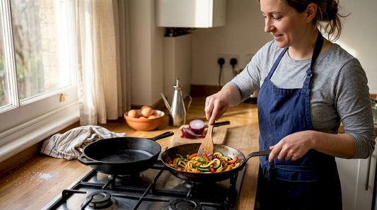 Cooking with natural nonstick pans at home