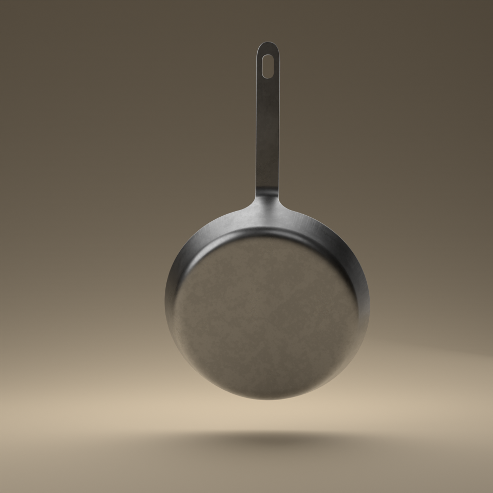 27cm Carbon Steel Sauté Pan - Brass&Steel