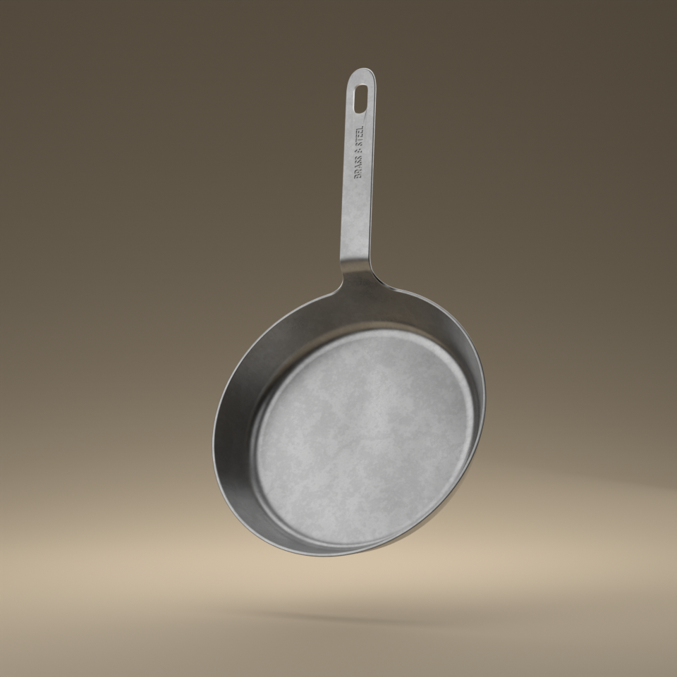 27cm Carbon Steel Sauté Pan - Brass&Steel