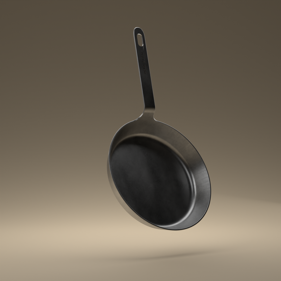 27cm Carbon Steel Sauté Pan - Brass&Steel