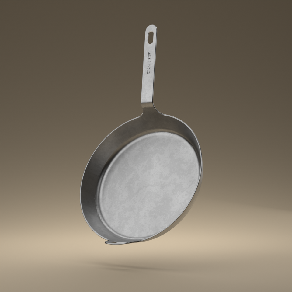 30cm Carbon Steel Sauté Pan - Brass&Steel