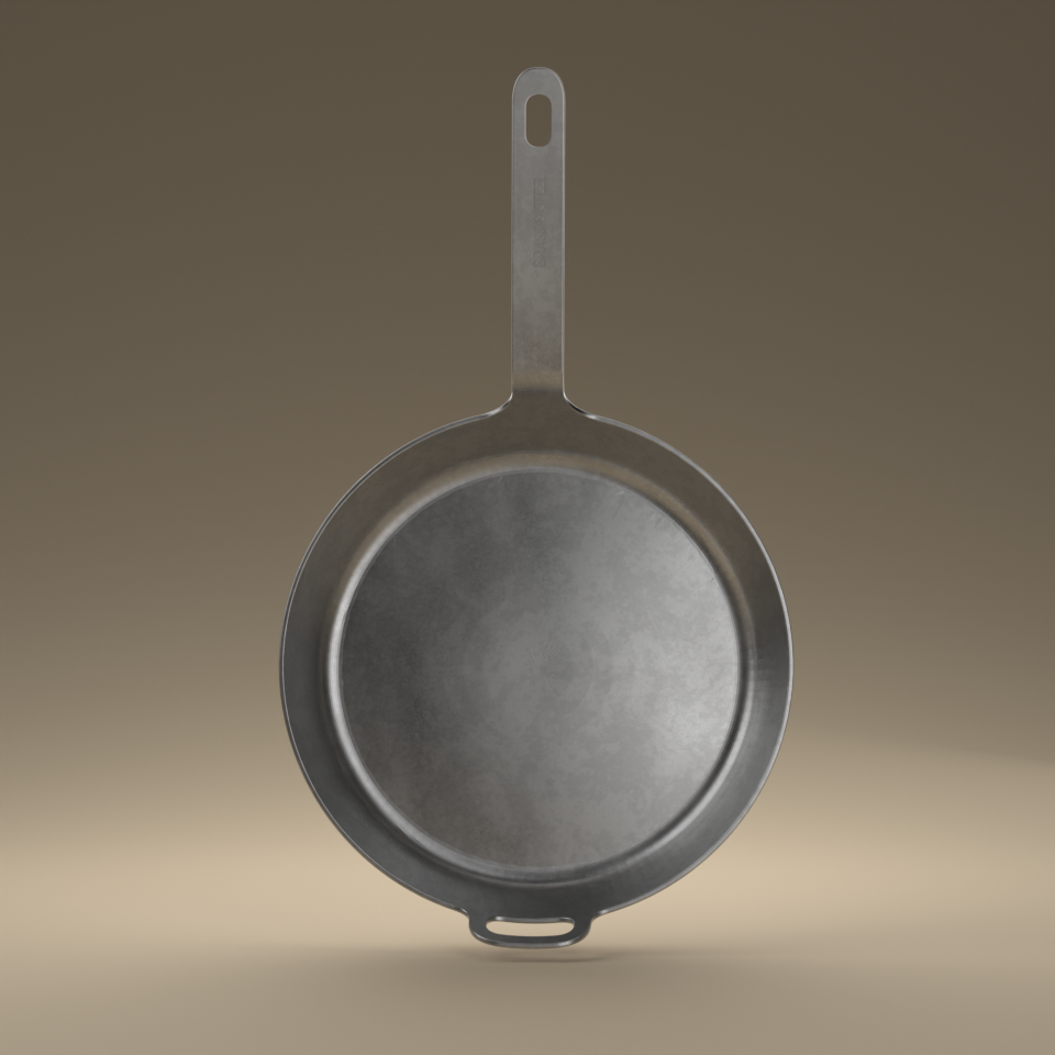 30cm Carbon Steel Sauté Pan - Brass&Steel